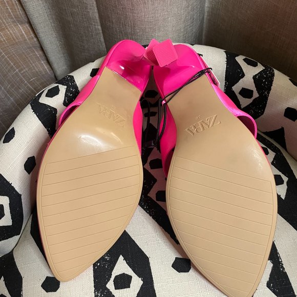 ZARA Satin Effect High Heel Sandal Pink - REF 3314/010 Size 7 NWT - Picture 3 of 4